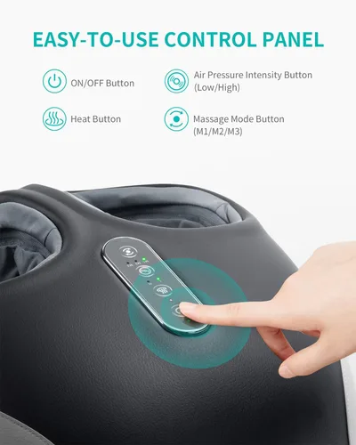 Vista 3 de Nekteck - Máquina masajeadora de pies con calor, masaje de pies Shiatsu para fascitis plantar y neuropatía, herramientas de masaje elegibles