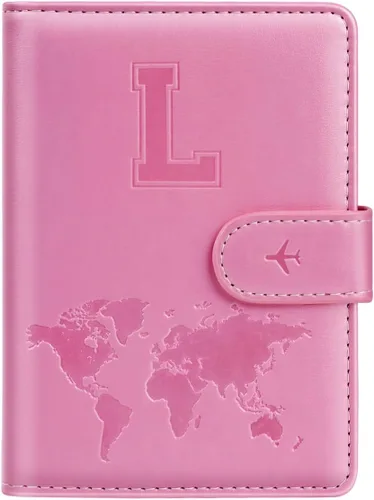 Vista 49 de Funda para Pasaporte Personalizada con Letra de la A a la Z, Billetera de Viaje con Bloqueo RFID, Funda para Pasaporte, Estuche para Pasaporte