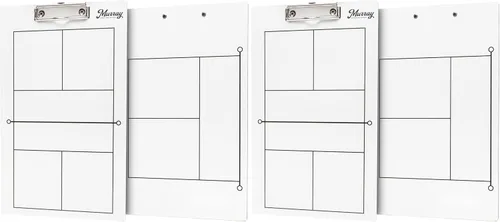 Vista 23 de Murray Sporting Goods sujetapapeles para entrenadores de borrado en seco Pizarra blanca de doble cara