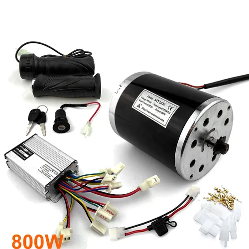 Vista 9 de Motor de cepillo sin soporte de 800 W Go Kart Scooter Bike Minibike MY1020 Pocket Bike Controlador de 1000 W y acelerador de mango de fusible