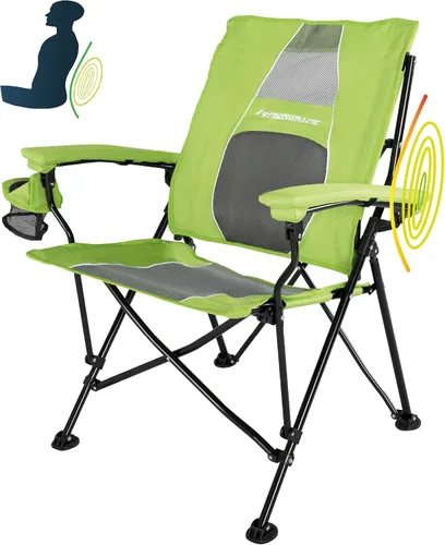 Vista 7 de STRONGBACK Elite silla plegable para campamento, césped, silla de descanso, asiento de campamento resistente para el aire libre con soporte lumbar