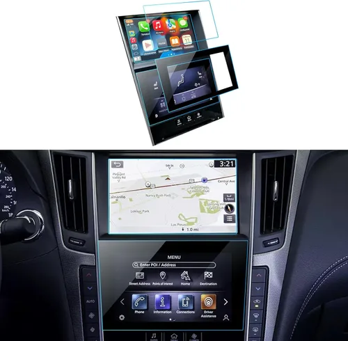 Vista 24 de Protector de Pantalla de Coche para 2015 2016 2017 2018 2019 Cadillac CTS Accesorios Navegación Pantalla Táctil Protector de Película de Vidrio
