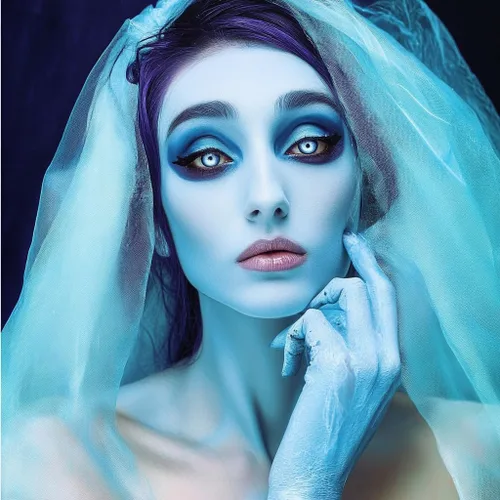 Vista 8 de Paleta de sombra de ojos azul, 9 colores, Mardi Gras Carnival prensado pigmento con purpurina, paleta de sombra de ojos impermeable, paleta