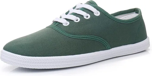 Vista 24 de VenusCelia - Tenis de lona con agujetas Rainbow para mujer Negro (Allblack)