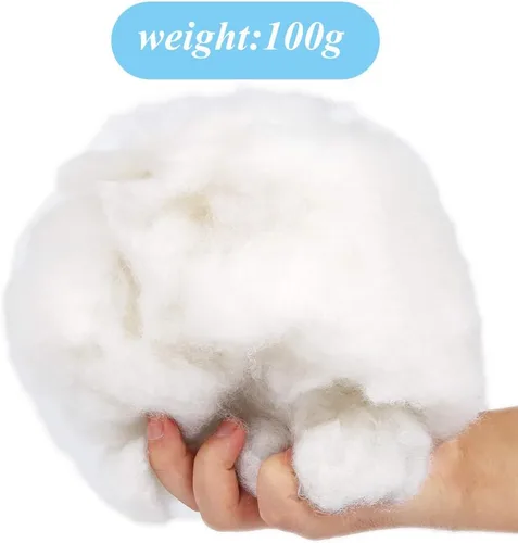 Vista 2 de BUTUZE Relleno de Fibra de Poliéster Premium de 3.5oz, Relleno de Fibra de Alta Resiliencia para Manualidades, Animales de Crochet, Relleno