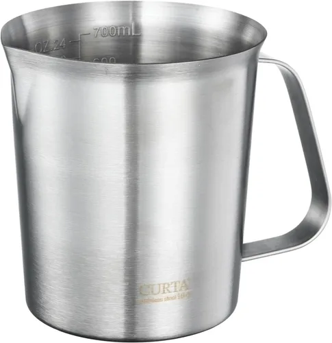 Vista 11 de CURTA Taza medidora de acero inoxidable 18/8 con mango y labio de vertido, 16 oz (2 tazas, 16.9 fl oz)