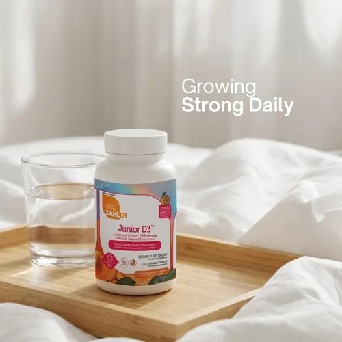 Vista 2 de Tabletas masticables de vitamina D3, de 1000IU, para niños. Fácil digestión, con la dosis justa de vitamina D3 para niños de 1000 IU. Con