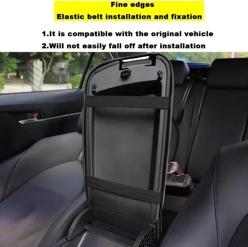 Vista 6 de Blazeray para Kia Optima 2016-2020 Funda para el reposabrazos de la consola central, de piel, antiarañazos, impermeable, protector de reposabrazos