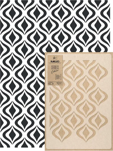 Vista 8 de NAKLEO Plantilla de pintura de pared de tamaño grande, 23.2 x 37.4 pulgadas, plantilla hexagonal de plástico reutilizable, papel tapiz