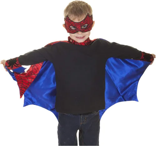 Vista 2 de Creative Education Spider Cape Set con máscara y pulseras tamaño pequeño