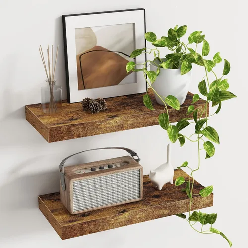 Vista 37 de Fun Memories Estantes flotantes – Estante de pared de 9.3 pulgadas de profundidad para decoración y almacenamiento – Estantería de exhibición