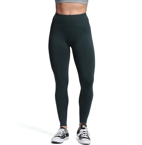 Vista 2 de Aoxjox Leggings sin costuras para mujer, control de abdomen, entrenamiento, gimnasio, fitness, deporte, pantalones de yoga activos
