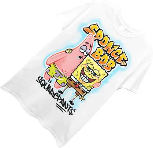 Vista 4 de Bob Esponja - Camiseta clásica de Bob Esponja Patrick Krusty Krab