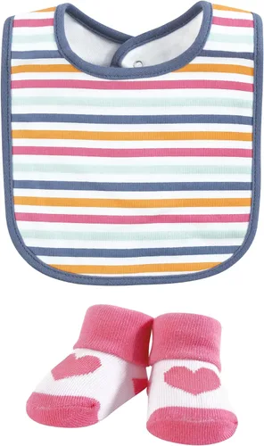 Vista 101 de Hudson Baby Conjunto de babero y calcetines unisex de algodón para bebé