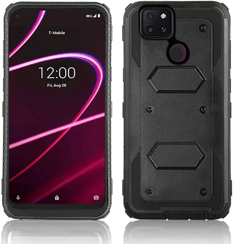 Vista 7 de Asuwish Funda de teléfono para T-Mobile Revvl 5G, híbrida, resistente, a prueba de golpes, a prueba de caídas, cuerpo completo, resistente