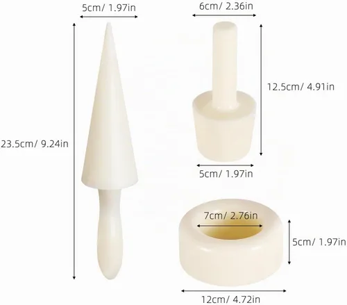 Vista 2 de UPKOCH Moldeador de cono de helado de cocina, rodillo de cono crujiente, kit de molde de cono de helado, máquina de rollos de huevos, 9.25 pulgadas