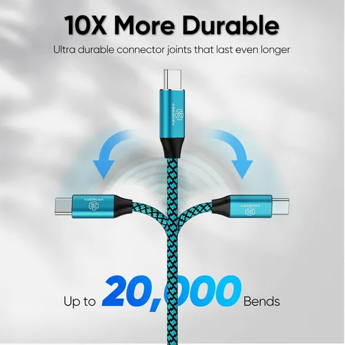 Vista 2 de Cable USB tipo C, paquete de 5 cables USB A a tipo C de 10 pies de largo de carga rápida tipo C, cargador de teléfono para Samsung Galaxy S10 S9 S8
