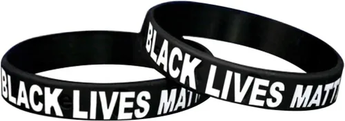 Vista 6 de Fundraising For A Cause Pulseras de silicona Black Lives Matter (BLM) para adolescentes y adultos