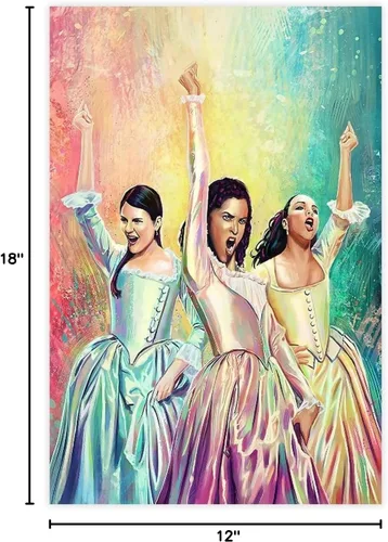 Vista 6 de Shruan Hamilton - Póster animado de Schuyler Sisters en lienzo para decoración de dormitorio, paisaje deportivo, oficina, habitación, regalo, sin