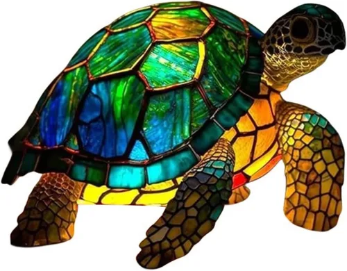 Vista 9 de Lámpara 3D de Animales, Lámpara de Luz Nocturna de Animales de Vidrio Emplomado Retro, Lámpara de Mesa de Animales Vintage, Lámparas de Animales