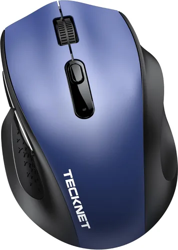 Vista 12 de TECKNET Ratón inalámbrico para computadora portátil, ratón inalámbrico Bluetooth de modo dual (BT5.2/3.0 y 2.4G), diseño ergonómico, DPI de 5