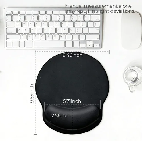 Vista 9 de Alfombrilla de mouse ergonómica con reposamuñecas, accesorios de escritorio de espuma viscoelástica para mujeres, alfombrilla de mouse