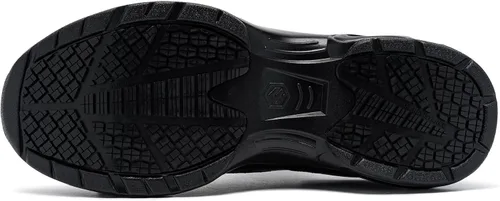 Vista 6 de LARNMERN Zapatos de punta de acero para hombre, con amortiguación de aire, antideslizantes, zapatos de trabajo de seguridad, cómodos, transpirables