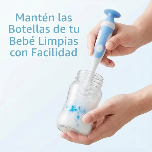 Vista 7 de Juego de cepillo de biberón 4 en 1 de Ariseno, cepillo de biberón para bebé, juego de cepillo limpiador de biberones, incluye cepillo de biberón