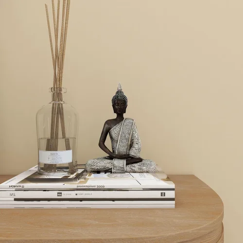 Vista 7 de 8 Pulgadas Estatua Paz Armonía Thai Buda meditando.