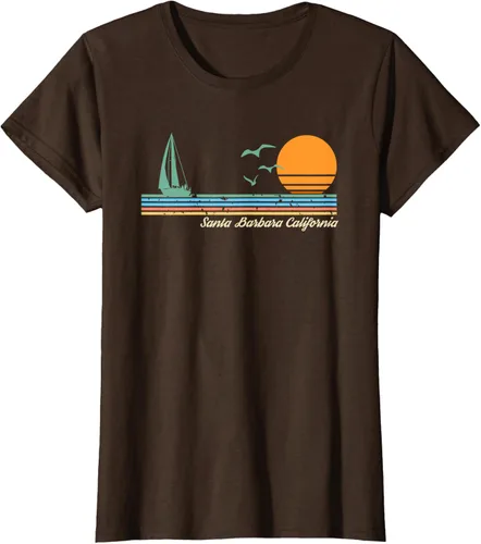 Vista 19 de Camiseta Santa Barbara California, Negro, S