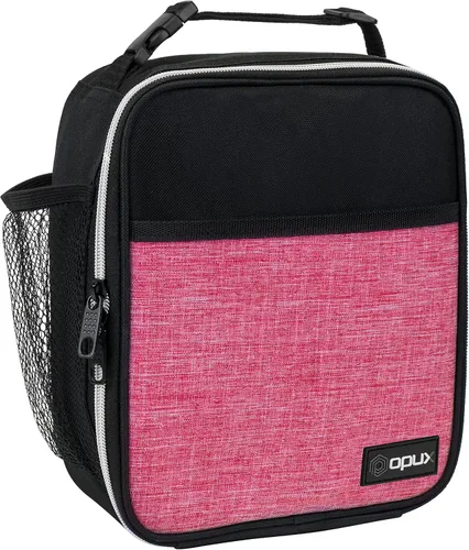 Vista 21 de OPUX lonchera aislada de alta calidad Bolsa de almuerzo escolar suave hermética para niños y niñas Durable y reutilizable como lonchera de Negro