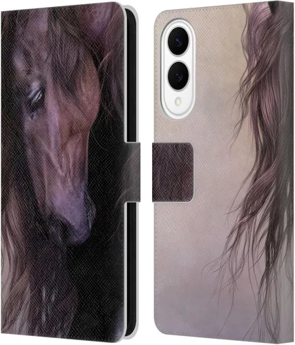 Vista 183 de Head Case Designs Officially Licensed Laurie Prindle A Morgan Christmas Western Stallion Leather Wallet Case Compatible with Samsung Galaxy A07 4G