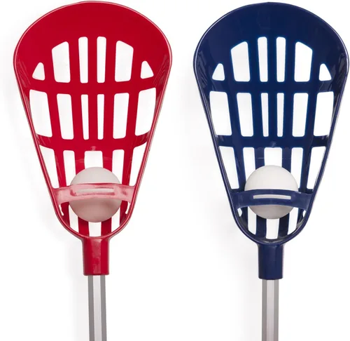 Vista 2 de Champion Sports Soft Lacrosse Set: Equipo de entrenamiento para niños, niñas, niños, jóvenes y atletas aficionados - 12 palos de aluminio y 6 bolas