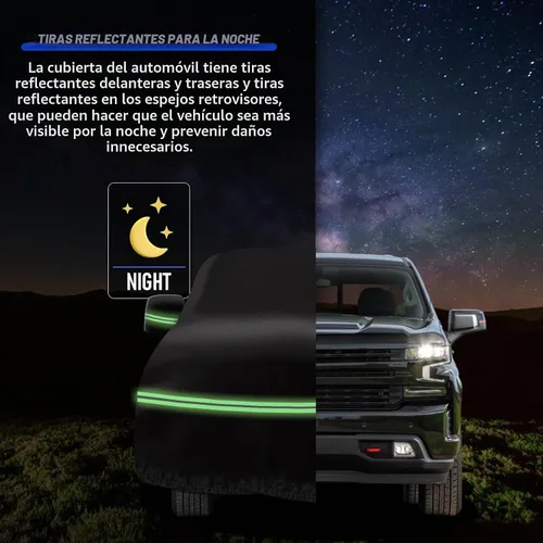 Vista 4 de Cubierta de protección para todo tipo de clima, Compatible con Chevrolet Silverado 1500 2018-2023, cubierta de auto completa profesional de 6 capas