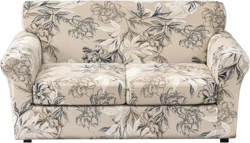Vista 23 de HOTNIU 4 fundas elásticas para sofá (1 funda de sofá + 3 fundas de cojín), fundas de sofá antideslizantes, protector de muebles de sofá, ajuste