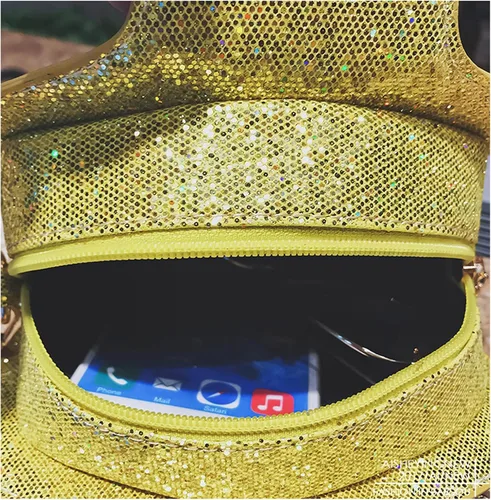 Vista 7 de Fozehlad Women Cute Sequins Crossbody Bags Tequila Bottle Shaped Shoulder Handbags Elegant Evening Purse for Girls