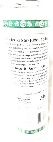 Vista 2 de Saint Jude - Velas blancas de 8 pulgadas, paquete de 2 velas religiosas