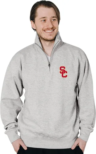 Vista 196 de Blue 84 Sudadera con cremallera de un cuarto para hombre de la NCAA