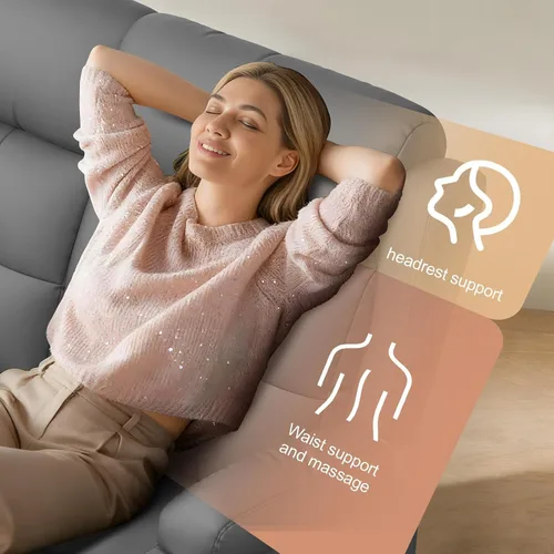 Vista 160 de Sofá de Dos Plazas Reclinable, Sofá Reclinable de Masaje con Gran Capacidad de Peso, Silla de Dos Plazas para RV en Liquidación con Consola, USB