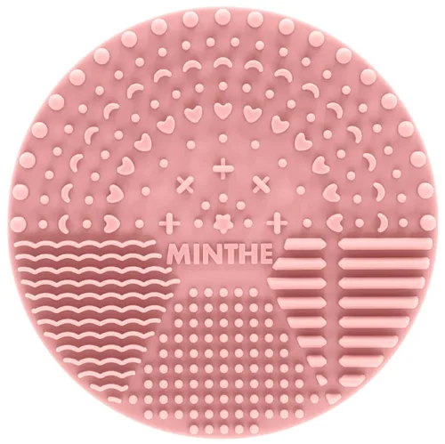 Vista 8 de MINTHE Alfombrilla limpiadora de brochas de maquillaje Paquete de 2 Almohadilla de limpieza de maquillaje de silicona