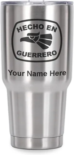 Vista 40 de LaserGram Vaso aislado al vacío de 20 onzas, hecho en Guerrero, grabado personalizado incluido (negro)