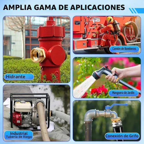 Vista 8 de Adaptador de manguera contra incendios, 2 "NPT x 2-1/2" NST NH Conversor