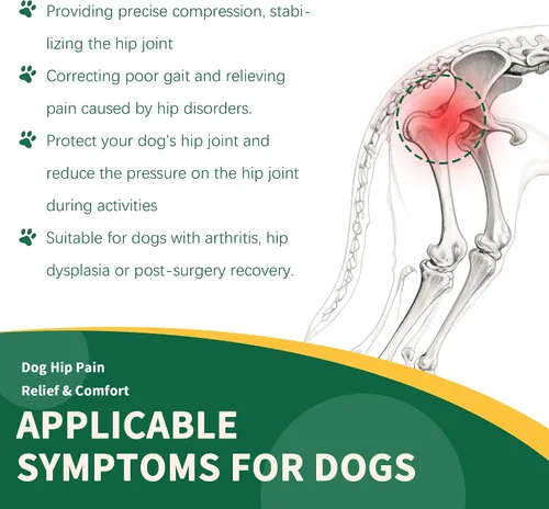 Vista 7 de Aeegee Soporte ortopédico de cadera para perro, soporte de pierna de perro para displasia de cadera, soporte de cadera para perro para aliviar