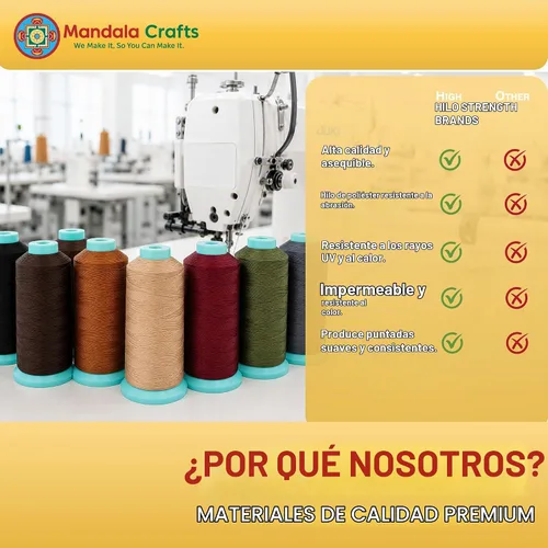 Vista 2 de Mandala Crafts Airforce Blue Tex 70 - Hilo de poliéster para tapicería Fuerza Aérea
