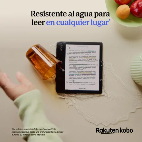 Vista 6 de Kobo Libra Colour eReader Pantalla Kaleido™ 3 de tinta E sin deslumbramiento de 7 pulgadas Opción de modo oscuro Audiolibros Resistente al