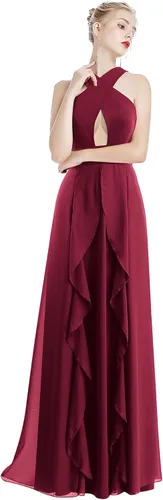 Vista 3 de Vestido largo transformador para mujer vestido de graduación convertible con tirantes delgados para boda cóctel vestido largo