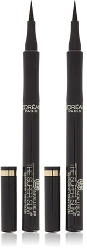 Vista 13 de Lápiz de ojos The Super Slim Eyeliner Infallible, negro, 0.034 oz, de la marca L'Oreal Paris, Negro