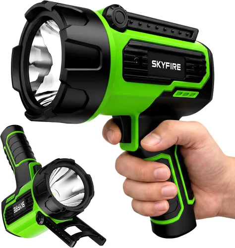 Vista 10 de SKYFIRE 2000LM Linterna recargable con lente de encendido, verde mate