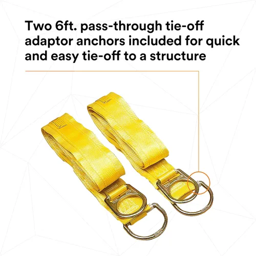 Vista 8 de 3M DBI-SALA Sayfline 7600505 Sistema de línea de vida horizontal, cuerda Kernmantle de 50 pies con tensor, absorbente de energía, dos adaptadores