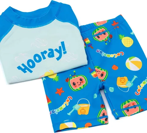 Vista 4 de Cocomelon Traje de baño para niños y niños, conjunto musical de dos piezas